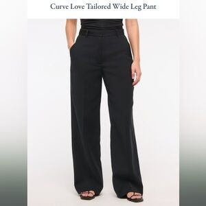 Curve Love Tailored Wide Leg Pant - Black